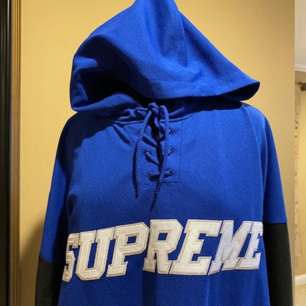 SUPREME Hoodie Hockey Jersey - Royal - XL - Picture 9 of 11